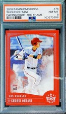 2018 Panini Diamond Kings RED frame Right #76 Shohei Ohtani Angels RC PSA 8 NMMT