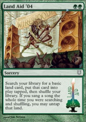 Unhinged Land Aid '04 - Foil x1 NM-Mint, English Magic Mtg M:tG