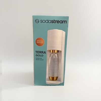BRAND NEW SodaStream Terra Gold White Special Edition Sparkling Water Maker