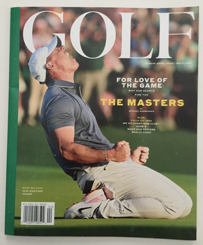 GOLF MAGAZINE MARCH APRIL 2026 ISSUE RORY MCILROY ON COVER