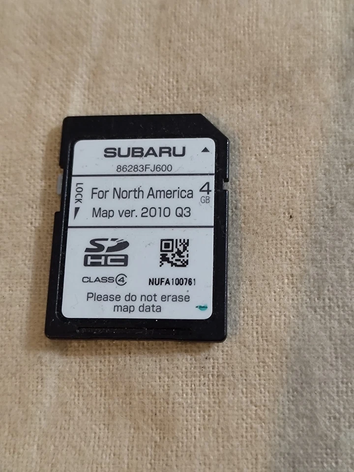 2012 Impreza Navigation DATA SD Card U.S Map Genuine 86283FJ600 - Image 2 of 3