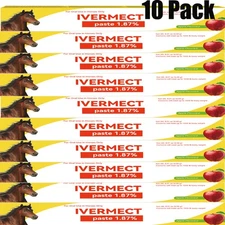 10 Pack New In Box Paste Horse Dewormer Apple Flavor