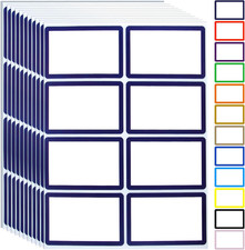 Name Tag Stickers,15 Colors Available,200Pcs Dark Blue Name Tag Labels,3.5" X 2.