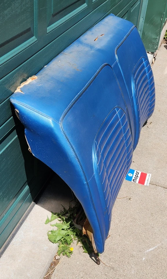 Dodge Charger R/T 500 Road Runner GTX Satellite 1971 1972 asiento superior trasero azul Foto 3 de 4