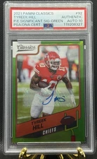 2021 Panini Classics Tyreek Hill Green /4 Auto 10 