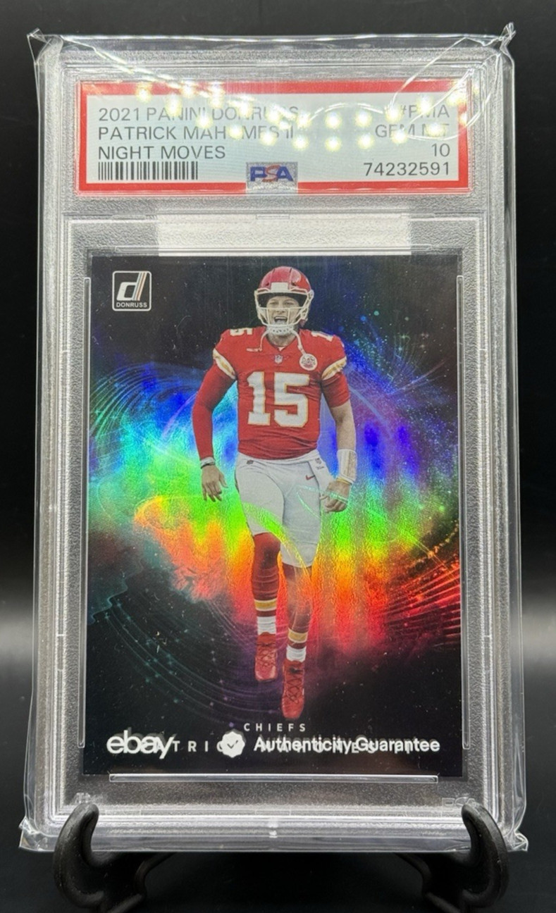 2021 Panini Donruss Football Night Moves Patrick Mahomes SSP CASE HIT PSA 10