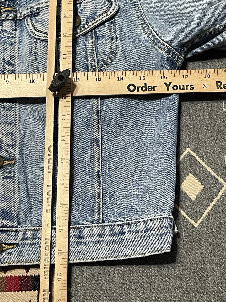 Chaqueta vaquera Lee Riders para niñas talla M hecha en unión EE. UU. vintage T24 Foto 4 de 4