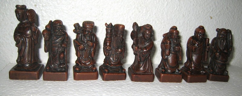 Chinese Eight Ancient God Figures? lot of 8 - Estate sale item