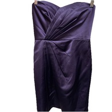 Davids Bridal Purple-Strapless-Fit and Flare Short Dress, Style 83312-Size 8 NEW