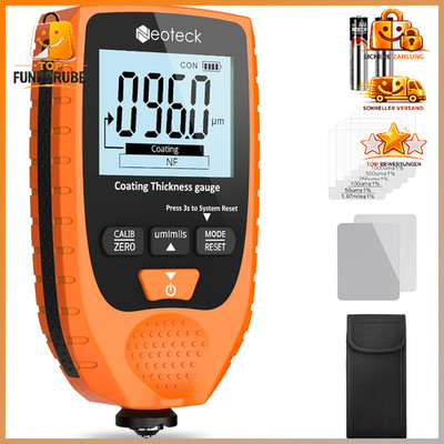 Schichtdickenmessgerät Lackdickenmessgerät LCD-Display 0-1500μm für Auto Stahl