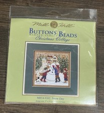 Mill Hill Snow Day Christmas Village Winter Buttons and Beads Cross Stitch Kit