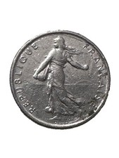 1970 France 1/2 Franc Coin