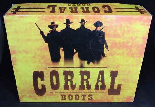 Corral Black Floral Whip Stitch & Studs Women's Size 10M Cowboy Boots - G1143 - Picture 15 of 16
