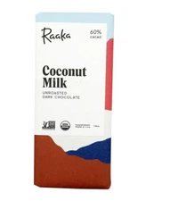 Raaka Organic Chocolate Coconut Milk 60% Dark Chocolate Bar, 1.8 Oz - Pack Of 3