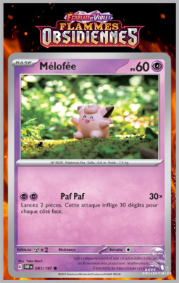 Pokemon Karte Melofeus 081/197 EV3 Scharlach Lila Obsidianische Flammen