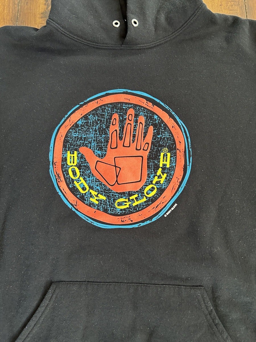 Body Glove Mens XL Hoodie Surf Black Pullover Hand Print Logo | eBay