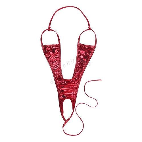 Damen Bodys Wetlook Dessous Stringbody Reizwäsche Lingerie Brustfreies Bodysuit - Bild 8 von 56