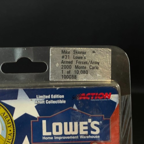 Action Mike Skinner #31 Lowes Forze Armate/Esercito 2000 Montecarlo 1/64 NUOVO - Foto 2 di 7