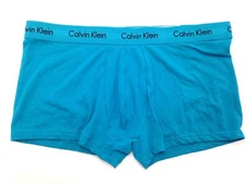 $42 Calvin Klein Underwear Men Blue U2664 Cotton Stretch Low Rise Trunk Size Xl