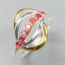 Thai Handmade Jewelry Gift Natural Rhodolite Silver ring 925 Sterling /RVS344