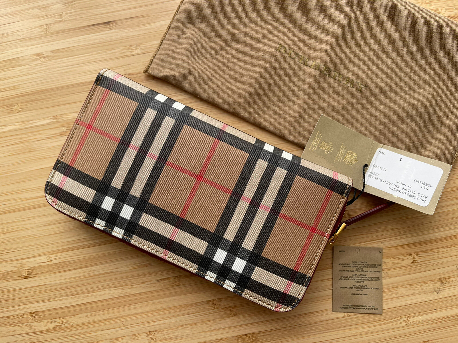 burberry folding wallet