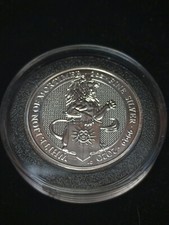 2020 2oz .999 Fine Silver Great Britain Queens Beast White Horse of Hanover