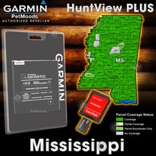 Garmin HuntView PLUS MISSISSIPPI Mappa MicroSD Birdseye Immagini Satellitari 24K Caccia