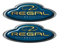 Regal Boat Oval Sticker Set - Name Plate