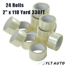 24 Rolls Shipping Packaging Box Packing Sealing Tape 2 mil 2" x 110 Yard 330FT