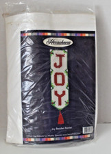 Herrschners Beaded Banner Kit "Joy" Cardinal 511224 99-1224 NOS