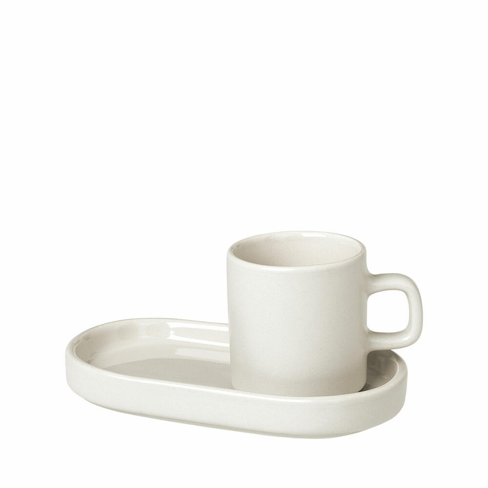 Blomus MIO Porta Pennelli O Accessori In Ceramica, 6x7,5 Cm, Colore Mirage Gray