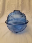 Hazel Atlas Cobalt Blue Serving Mixing Bowl Depression Glass  Sea Shell Lot of 2