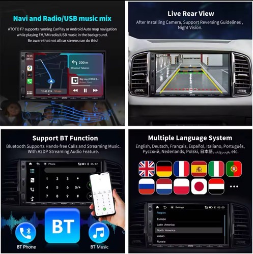 ATOTO F7 WE 7 inches Car Radios 2din Multimedia Player Head Unit 2 Din - Picture 4 of 10