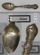 HISTORIC May 5 1903: Teddy Theodore Roosevelt Sterling Silver Souvenir Spoon NM
