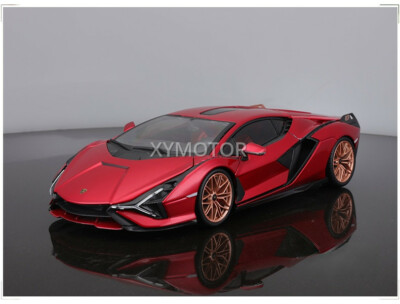 New Bburago 1:18 lamborghini Sian FKP37 Diecast Car model Gift Yellow/Red/Green