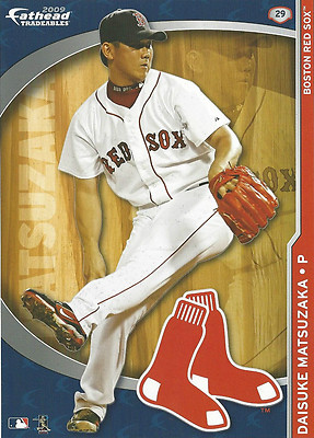 DAISUKE MATSUZAKA FATHEAD TRADEABLES JAPAN RED SOX REMOVABLE STICKER 2009 #29