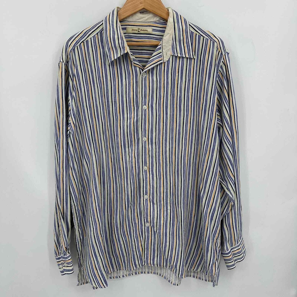 tommy bahama long sleeve dress shirts Tommy Bahama Men's Blue Royale Stripe Linen Long-Sleeve Shirt - Infinity Sky