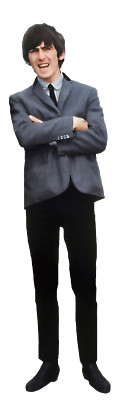 THE BEATLES GEORGE HARRISON LIFESIZE CARDBOARD STANDUP STANDEE CUTOUT POSTER NEW