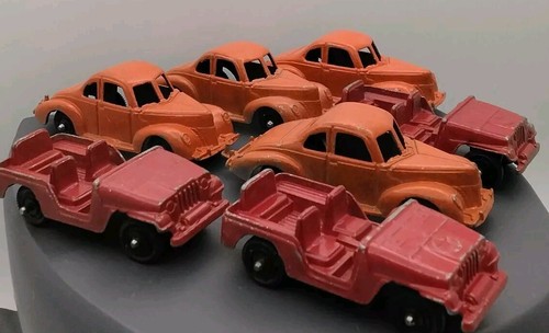 Vintage Lot of 8 TOOTSIE TOY Metal Die Cast Cars, Dump Truck