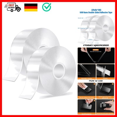 0M Doppelseitiges Klebeband Extra Stark, Nano Tape Spurloses, Double Sided Ta...