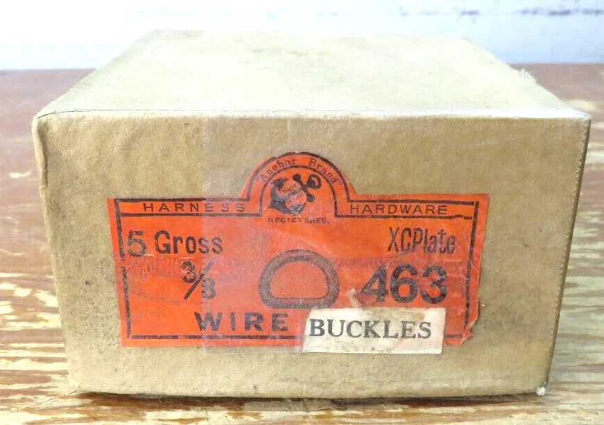 Antique Five Gross Box (Approx. 720) of Anchor Brand 3/8" Wire Buckles - Image 3 of 4