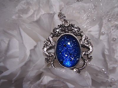 silver BLUE ROYAL sapphire GLITTER 