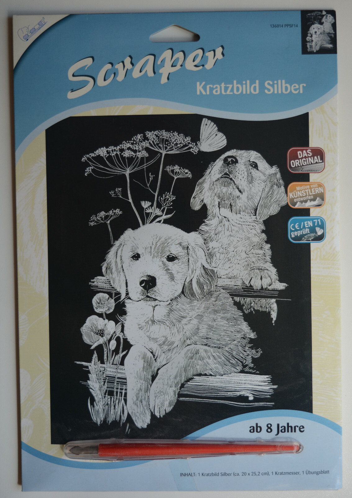 MAMMUT Kratzbilder Einhörner - Kreativset Mit 4 Vorlagen, Kratzstäbchen & Aufklebern, Ab 3 Jahre