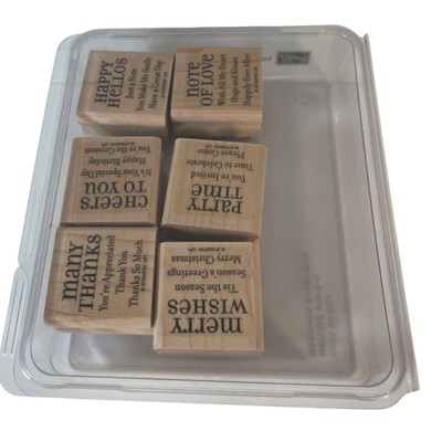 Stampin Up Lots of Thoughts Wood Mounted Rubber Stamp Set | eBay