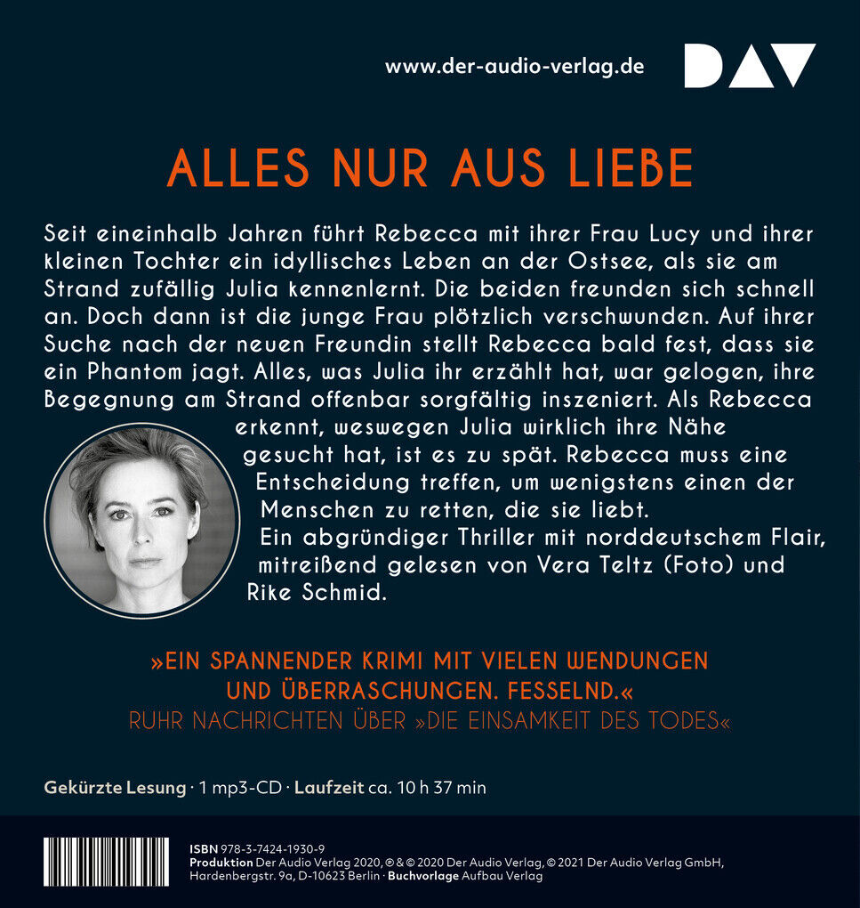 Thumbnail - Die Frau Vom Strand, 1 Audio-cd, 1 Mp3 | Petra Johann | 2021 | Deutsch