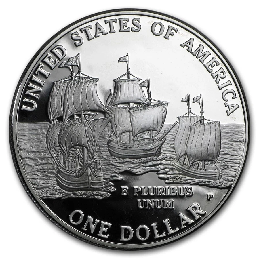 2007 P Jamestown 400th Anniversary Silver Dollar PROOF $1 Coin Box and COA - Image 3 of 3