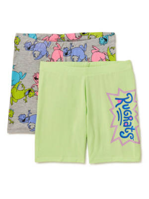 NICKELODEON RUGRATS PACK BIKER SHORTS GIRLS SIZE 4/5 6/6X 7/8 10/12 14/16  NEW