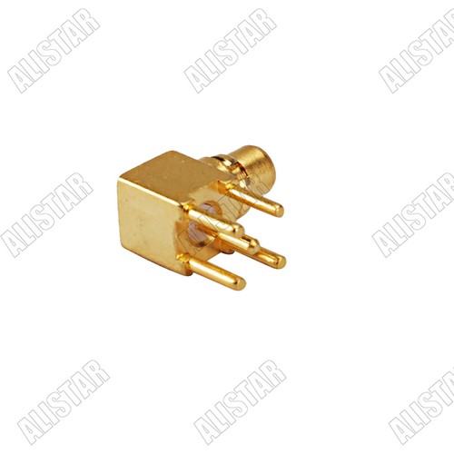 10x MMCX Macho Ángulo Recto RA Conector Agujero Pasante Montaje PCB con Poste de Soldadura Enchufe - Imagen 2 de 3