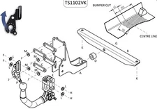 Towtrust Vertical Detachable Automotive Towbar For Saab 9-3 Saloon 2002 To 2012