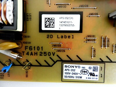 Sony KD 60X9500 carte d'alimentation 1 893 324 11 APS 373 1 474 580 11
